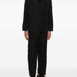 pantaloni plissettati in nero gongdid design - uomo 