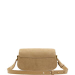Borsa a spalla mini Paris Paris in pelle scamosciata beige ami paris - unisex 