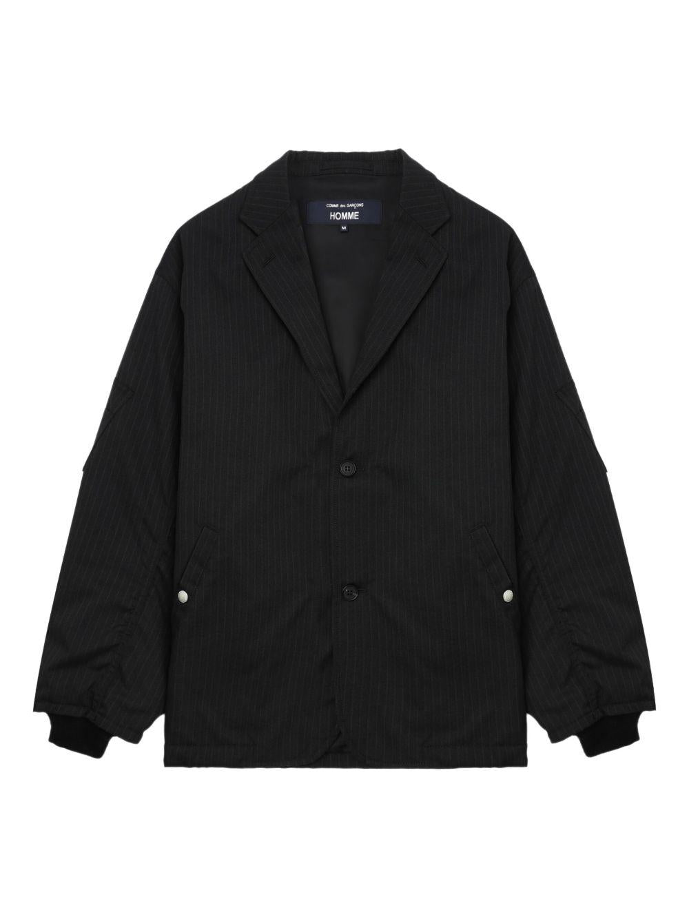 Giacca monopetto con motivo gessato  in nero Comme des garcons homme - uomo 