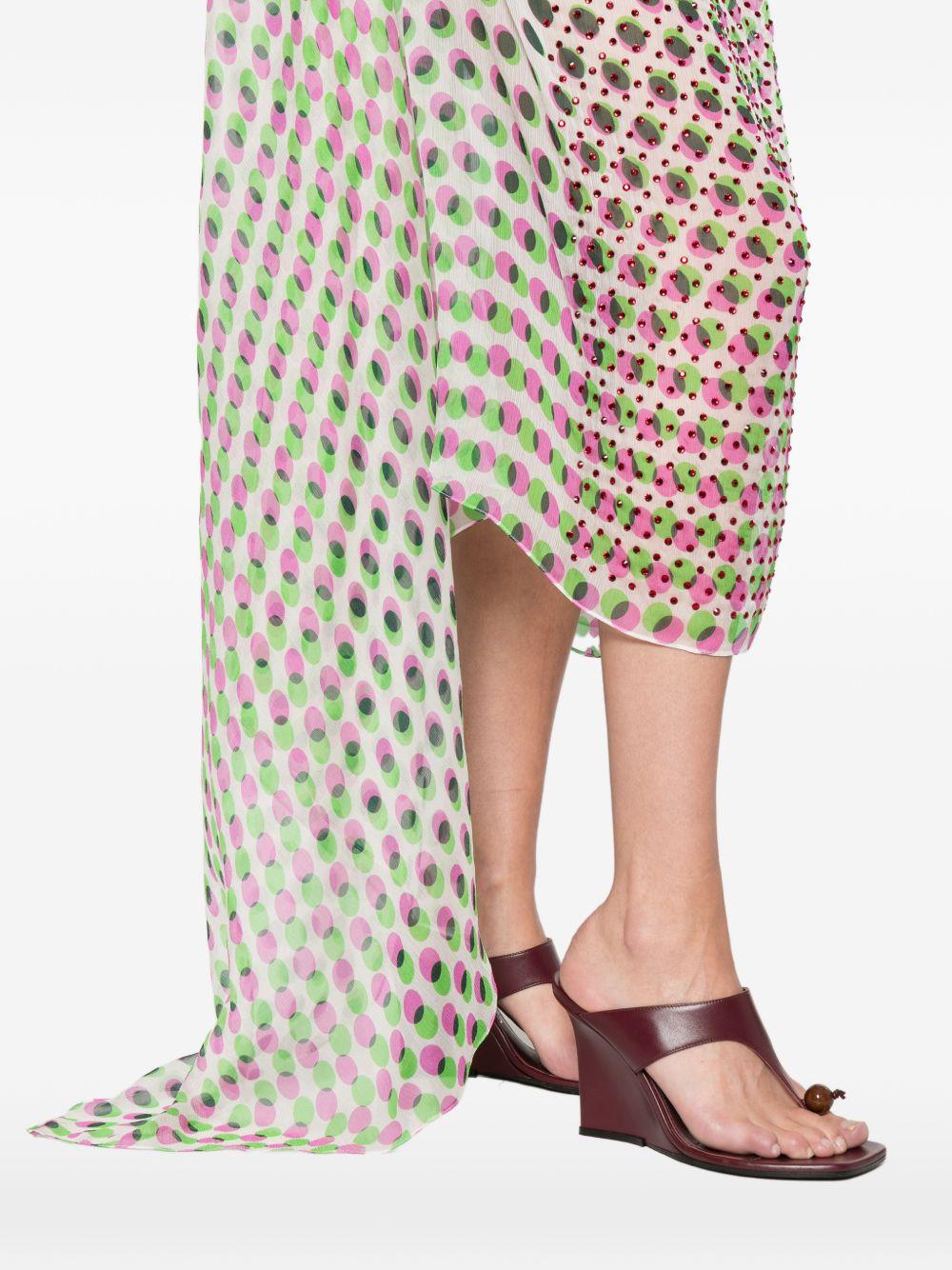 Abito midi a pois con cristalli ducy multicolore Dries van noten - donna 