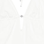 Costume da bagno con targa logo in bianco Tory burch - donna 