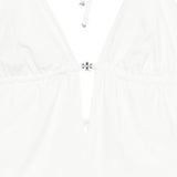 Costume da bagno con targa logo in bianco Tory burch - donna 
