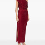 Abito midi drappeggiato in rosso Self-Portrait - donna 