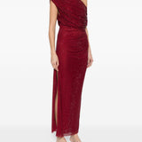 Abito midi drappeggiato in rosso Self-Portrait - donna 