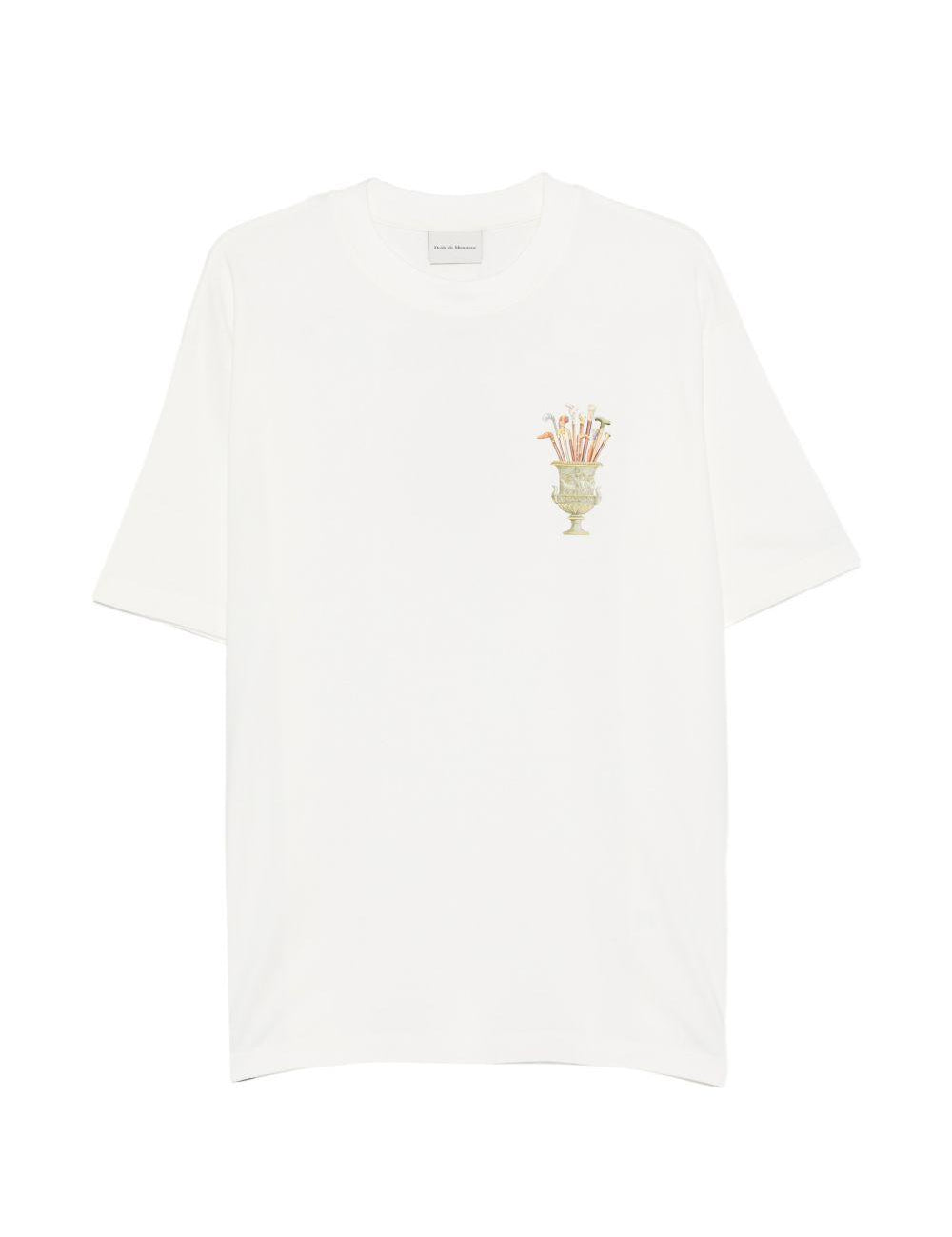T-shirt Cannes con stampa in bianco Drole de monsieur - uomo 