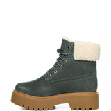 Stivali con plateau in pelle di montone in marrone Timberland - donna 