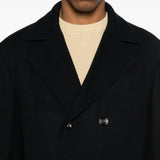 Cappotto doppiopetto in blu Kiton - uomo 