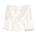 Minigonna con ruches in bianco Ganni - donna 