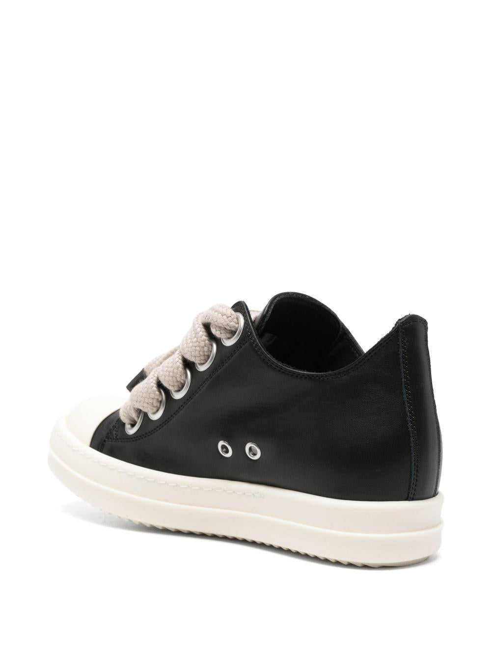 Sneakers Jumbolacet in pelle in nero 