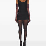 Abito mini drappeggiato in nero Mugler - donna 