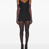 Abito mini drappeggiato in nero Mugler - donna 