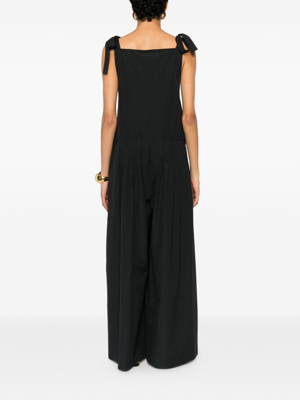 Tuta a gamba ampia con allacciatura agguati in nero Maxmara weekend - donna 
