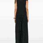 Tuta a gamba ampia con allacciatura agguati in nero Maxmara weekend - donna 