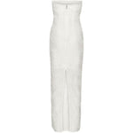 Abito lungo senza spalline in bianco Rotate - donna 