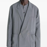 Giacca doppiopetto Soft in grigio Lemaire - uomo 