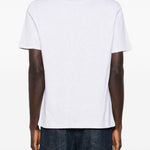 T-shirt con logo a girocollo in bianco Brunello cucinelli - uomo 