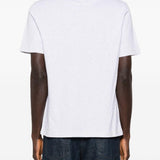 T-shirt con logo a girocollo in bianco Brunello cucinelli - uomo 