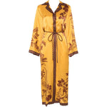 chemisier lungo con cintura in giallo ALEMAIS - donna 