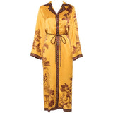 chemisier lungo con cintura in giallo ALEMAIS - donna 