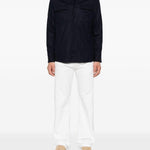 Giacca-camicia gessata in blu Eleventy - uomo 