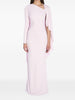 Abito lungo asimmetrico in rosa Self-Portrait - donna
