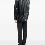 Camicia con finitura lucida in nero Mm6 maison margiela - uomo 