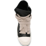Sneakers Jumbolace in pelle in nero 