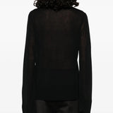 Maglione a collo alto con spacchi in nero Toteme - donna 