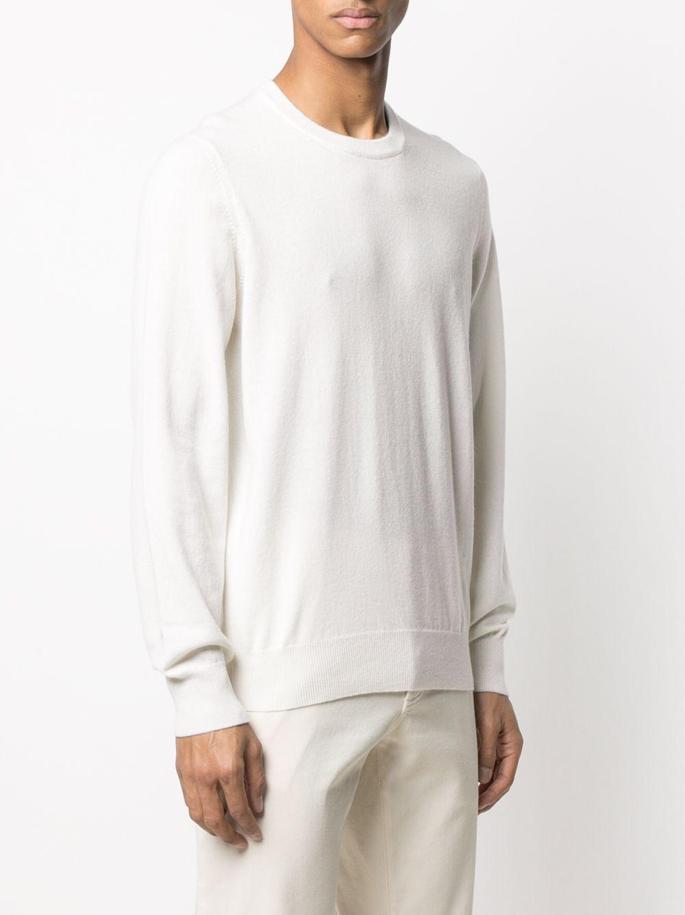Maglione a girocollo in bianco Brunello cucinelli - uomo 
