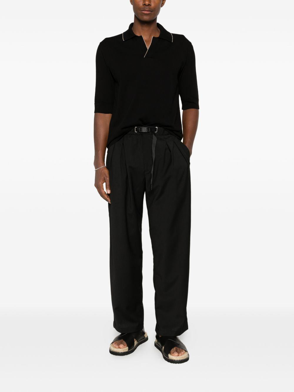 Polo con dettagli a contrasto in nero Lardini - uomo 