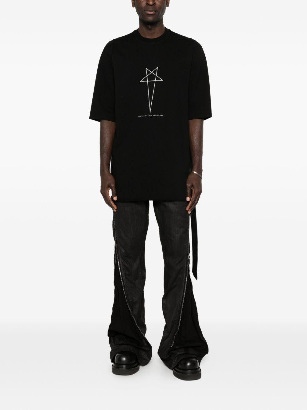 Jeans con zip in nero Rick owens drkshdw - uomo 