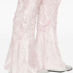 Pantaloni plissettati in rosa pallido gongdid design - donna 