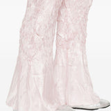 Pantaloni plissettati in rosa pallido gongdid design - donna 