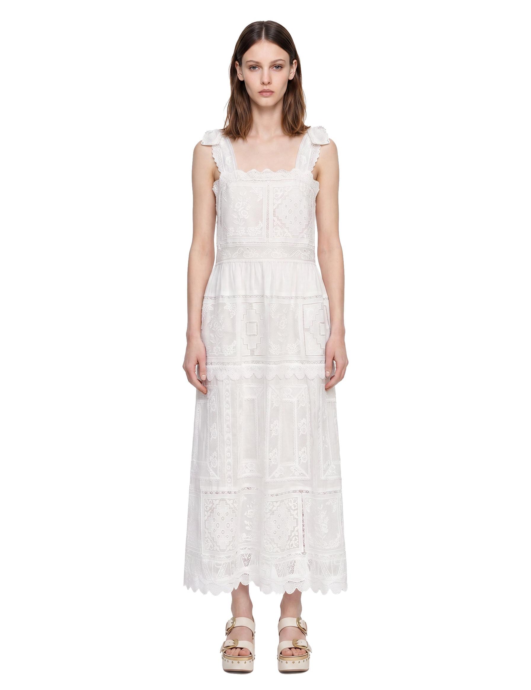 Abito midi in avorio 