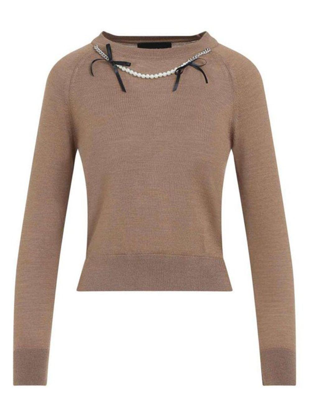 Maglia con fiocco in beige Simone Rocha - donna 