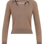 Maglia con fiocco in beige Simone Rocha - donna 