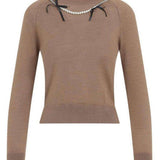 Maglia con fiocco in beige Simone Rocha - donna 