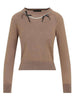 Maglia con fiocco in beige Simone Rocha - donna