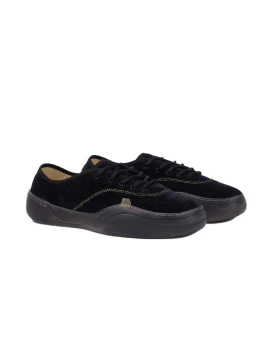 Sneakers in velluto a coste coupe in nero 
