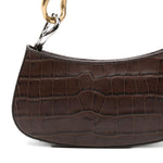 Borsa a spalla Ollie in stampa cocco marrone Staud - donna 