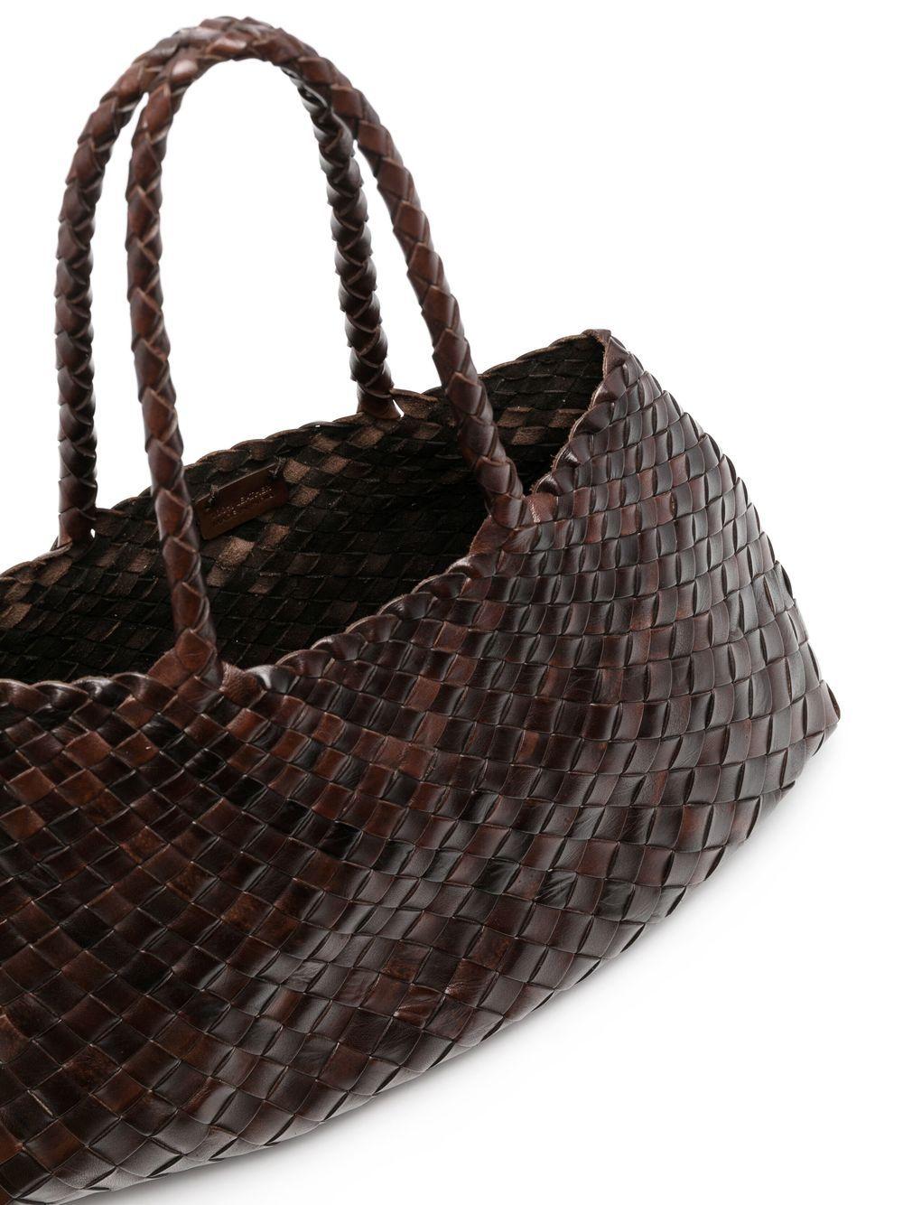 Borsa tote Santa Croce in marrone scuro Dragon Diffusion - donna 