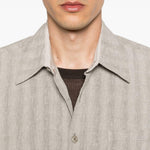 Camicia a righe above in beige Our legacy - uomo 