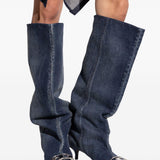 Stivali in denim D-Venus in blu Diesel - donna 