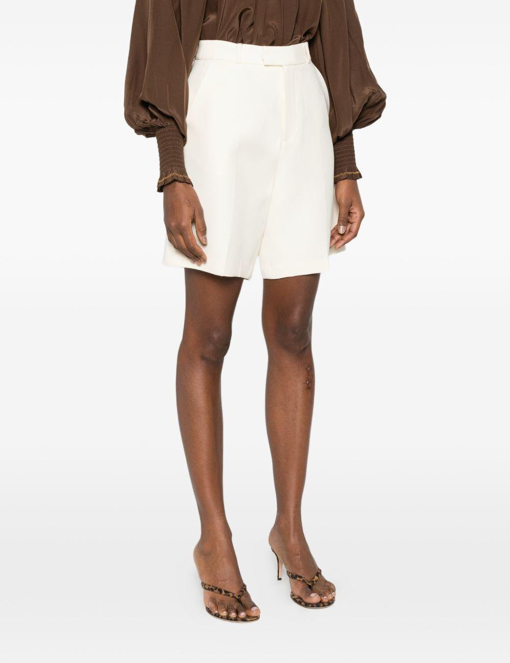 Shorts sartoriali con cintura in bianco R2w - donna 