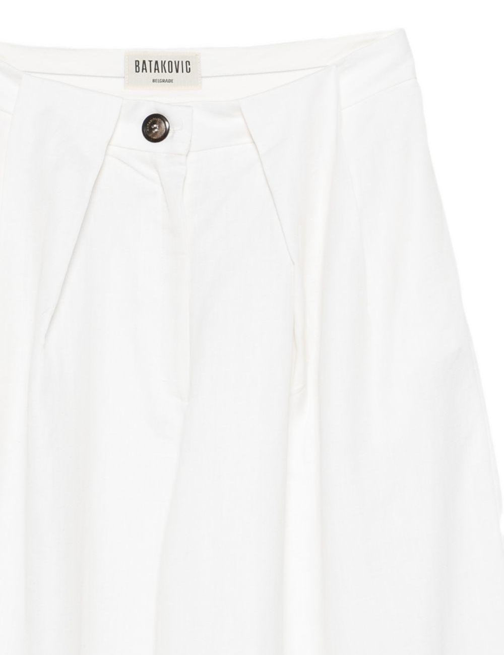 Pantaloni a gamba ampia in bianco Batakovic - donna 