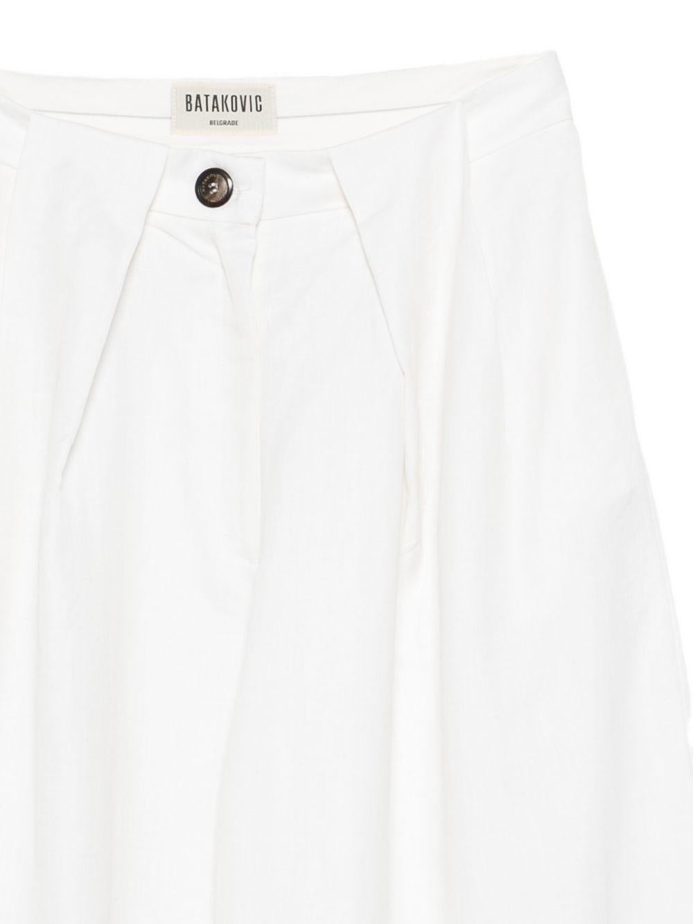 Pantaloni a gamba ampia in bianco Batakovic - donna 