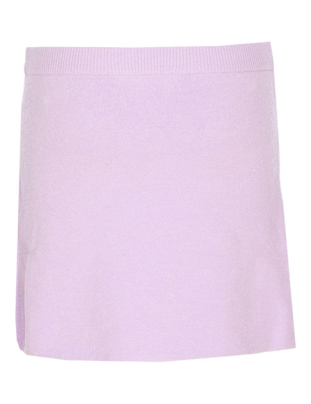 Gonna in maglia con strass in lilla Self-portrait - donna 