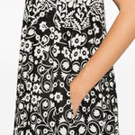 Abito midi con stampa floreale in nero Maxmara weekend - donna 
