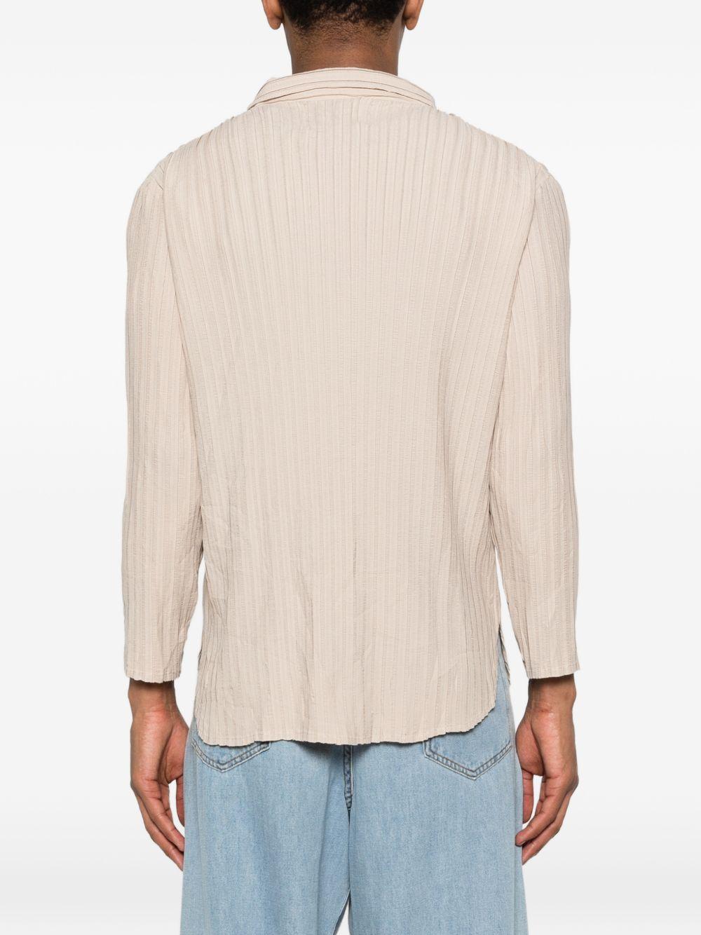 Polo a maniche lunghe in beige Gongdid design - uomo 