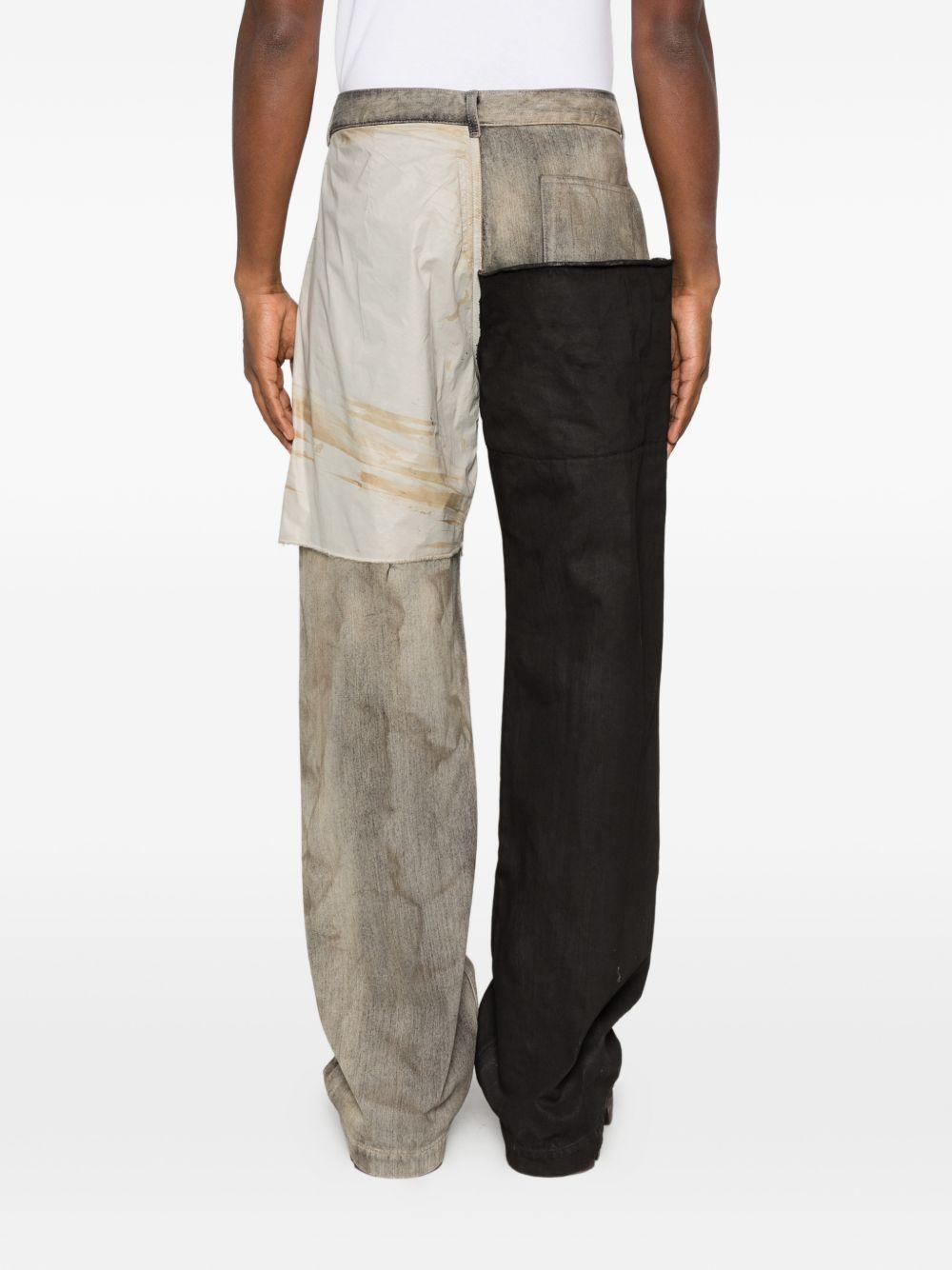 Jeans Geth  in nero, grigio e bianco Rick owens drkshdw - uomo 